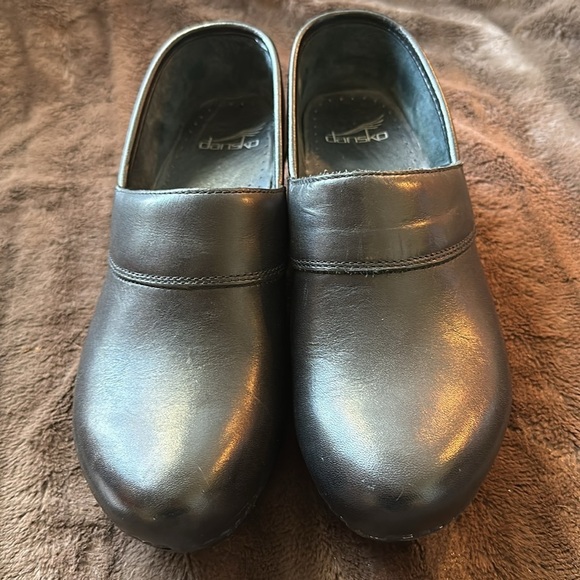DANSKO Black Leather Clogs Sz EU 38 (US 7.5-8) - Picture 2 of 13